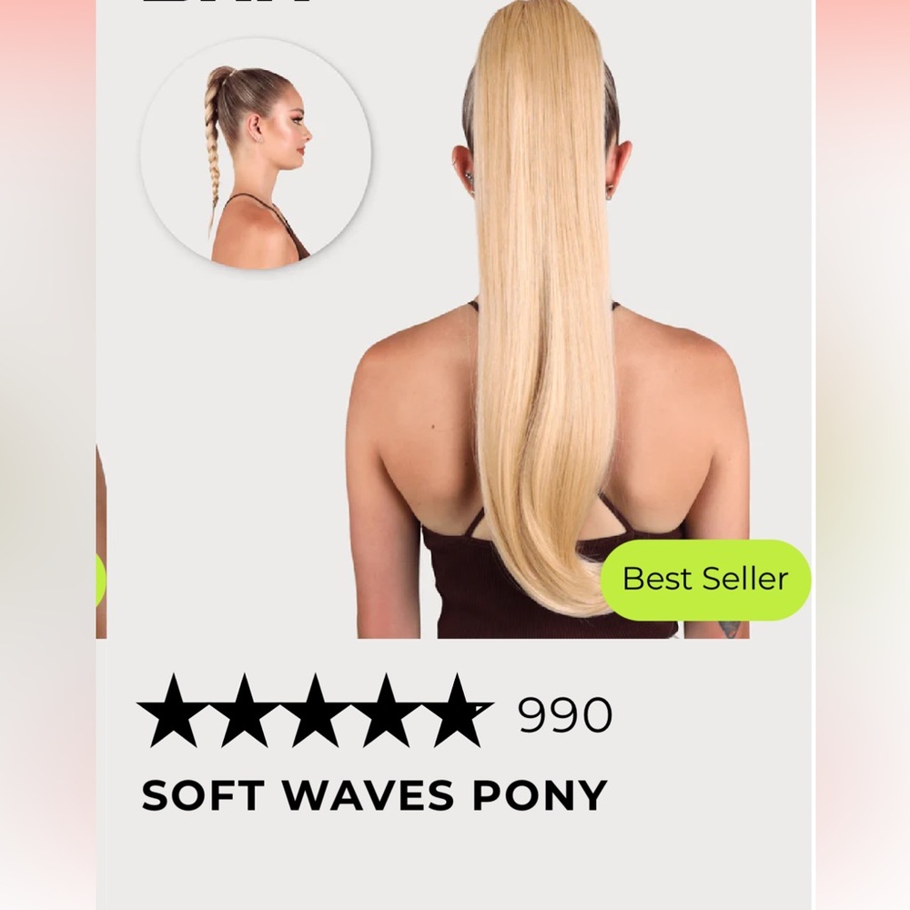 NEW Champagne Blonde Brit Ponytail Extension - HALF PRICE!!